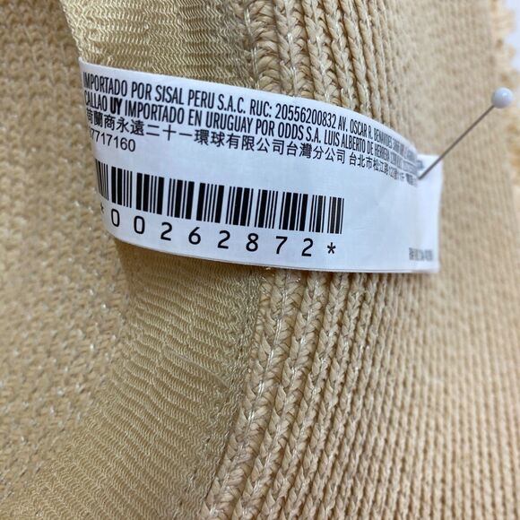 Wide Brim Straw Grass Woven Sun Hat with Cherries Womans Beach Boho Peasant - Picture 13 of 13